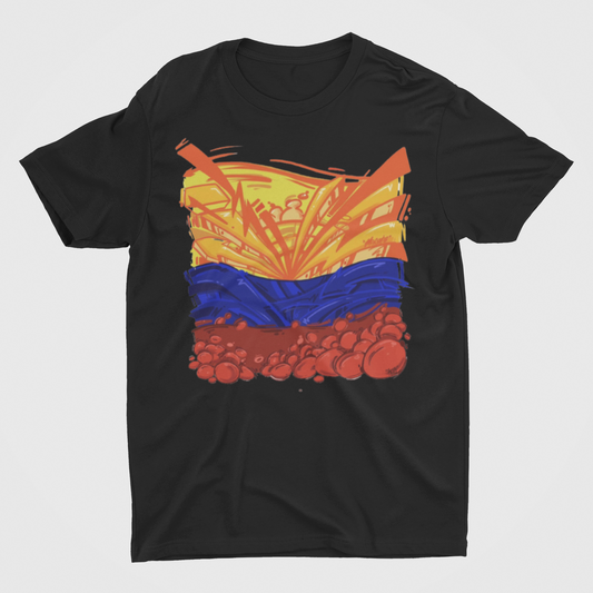 Colombian Flag Graffiti Style T-Shirt