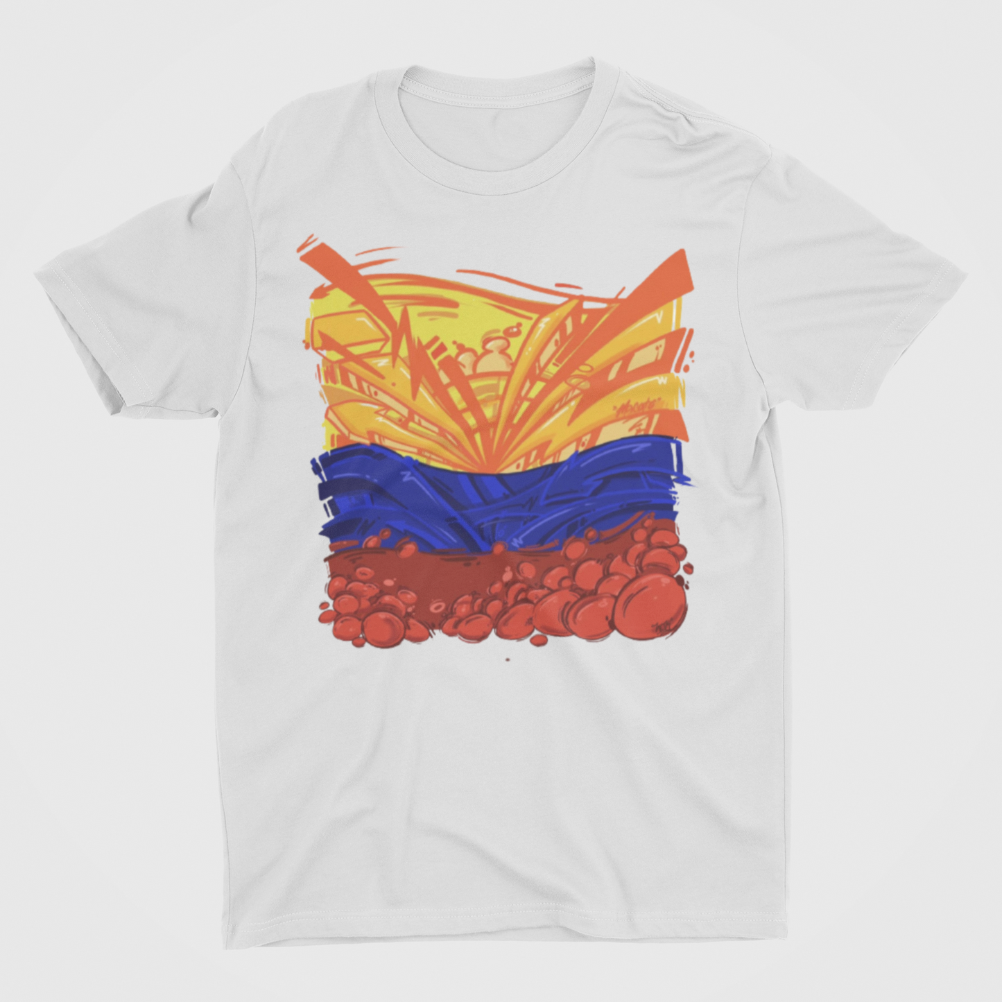 Colombian Flag Graffiti Style T-Shirt